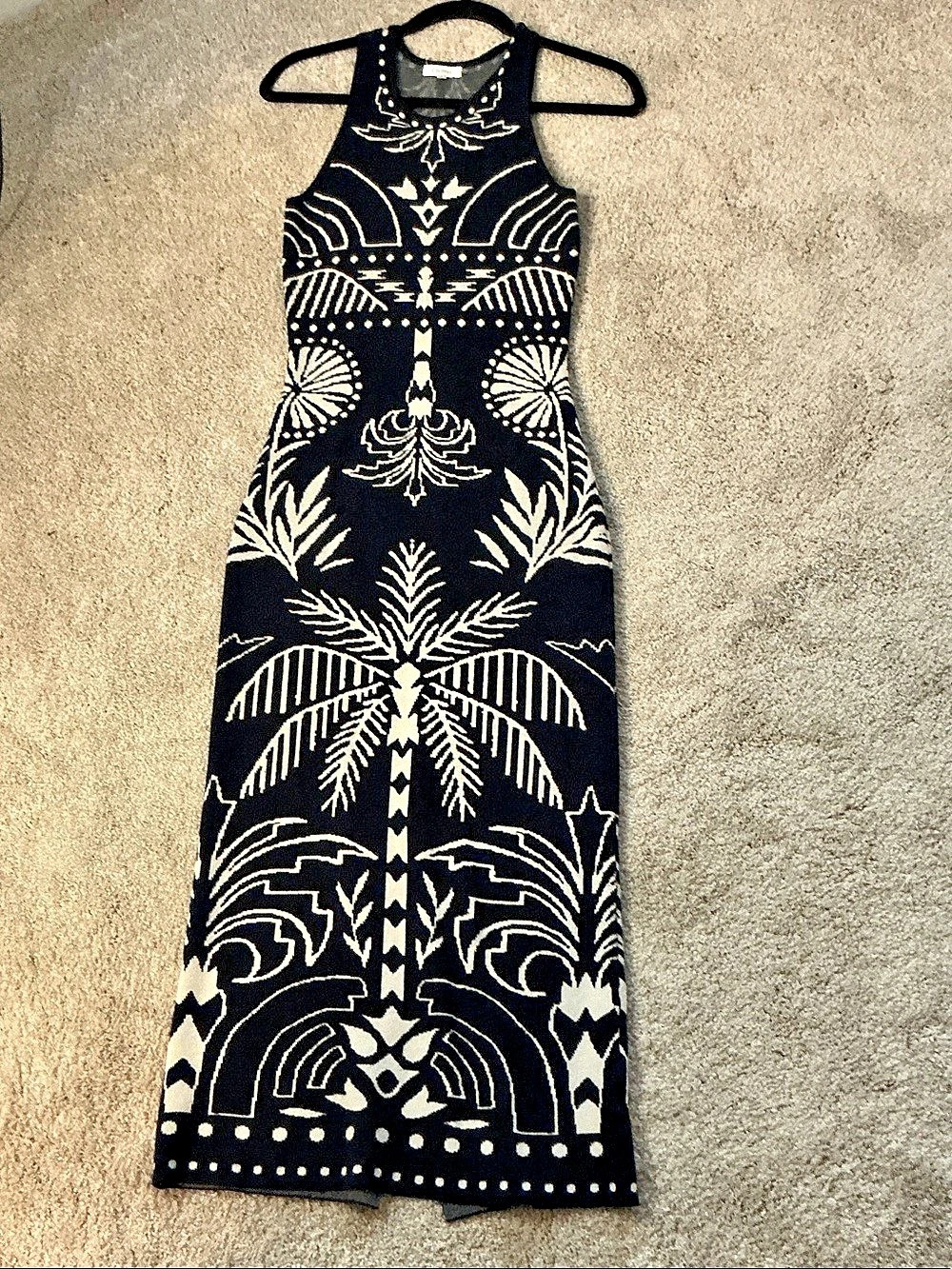 Z Supply Navy & White Geometric Maxi Dress